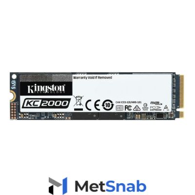 Внутренний SSD-накопитель 500Gb Kingston KC2000 SKC2000M8 / 500G M.2 2280 PCIe NVMe 3.0 x4