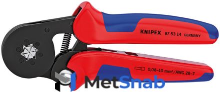 Самонастраивающийся инструмент для опрессовки контактных гильз 180 mm Knipex KN-975314