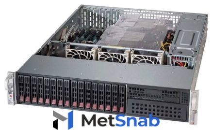 Сервер Supermicro SuperServer 2028R-C1R без процессора/без ОЗУ/без накопителей/количество отсеков 2.5" hot swap: 16/2 x 920 Вт/LAN 1 Гбит/c