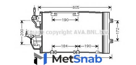 Радиатор кондиционера внешний ava quality cooling OL5454