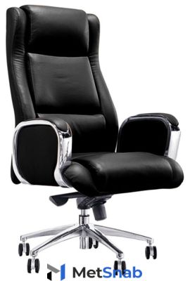 Кресло для руководителя Easy Chair Echair 545 ML кожа черная, хром