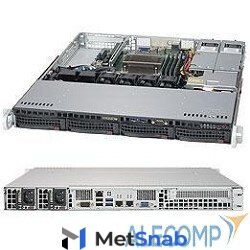 Серверная платформа 1U SuperMicro SYS-5019S-MR, X11SSH-F / CSE-813MFTQC-R407B, 4x 3.5" Hot-swap, 400W RPS