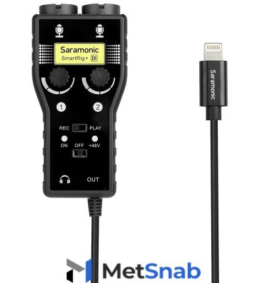 Аудио микшер-адаптер Saramonic SmartRig+ Di для iOS устройств (Apple Lightning)