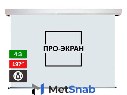 Моторизированный экран про-экран RC-T400, 400х300 см (4:3), 197 дюймов