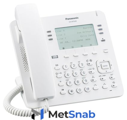 Системный телефон Panasonic KX-NT630RU белый