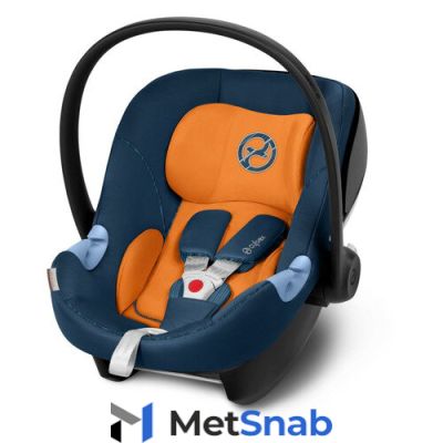 Автокресло детское CYBEX Aton M i-Size, 0/0+, от 0 до 15 мес, синий/оранжевый