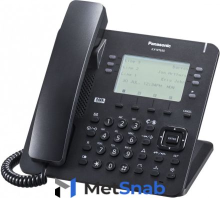 Телефон IP Panasonic KX-NT630RU-B Черный
