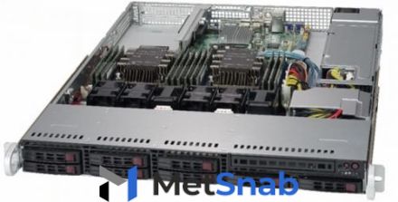 Серверная платформа 1U Supermicro SYS-1029P-WT (2x3647, C622, 12xDDR4, 8x2.5" HS, 2xGE, 600W,Rail)