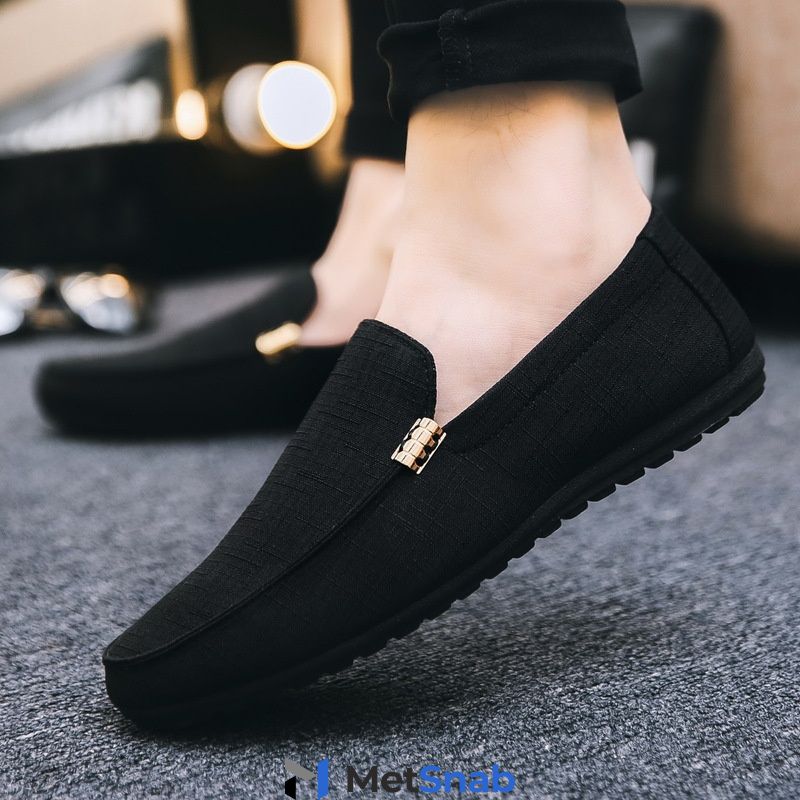 Мокасины LOOK moccasins-101-black черный 44