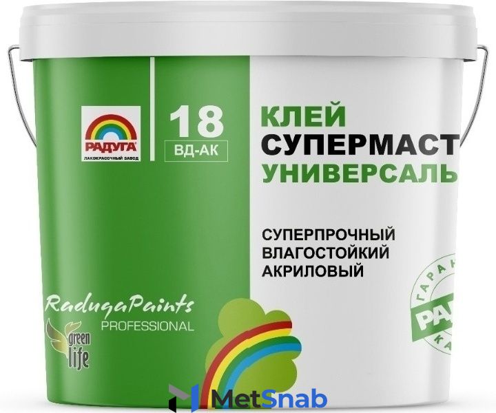 Клей РАДУГА ВД-АК 18 Супермастика Универсальный готовый 3.5 кг