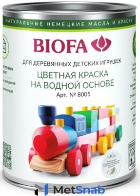 Краски для окон и дверей Biofa Германия BIOFA 8005 Краска для деревянных детских игрушек на водной основе, черный (2,5л)