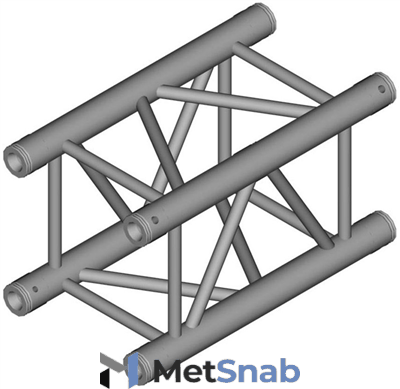 Dura Truss DT 34-150 straight Ферма квадратной конфигурации. Длина: 150 см. Труба: 50 х 2. Максимальная распределенная нагрузка: 1000 кг/м.