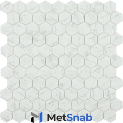 Мозаика Стеклянная Vidrepur Hex Marbles № 4300 Antislip (на сетке) 31,7x30,7