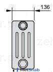 Радиатор отопления Zehnder Charleston 4026/13 №1270 3/4" RAL 9016