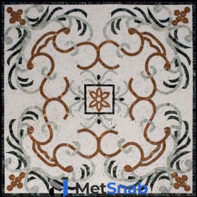 Мозаичные ковры Natural PH-01 (PL-1P) Мрамор 1000x1000