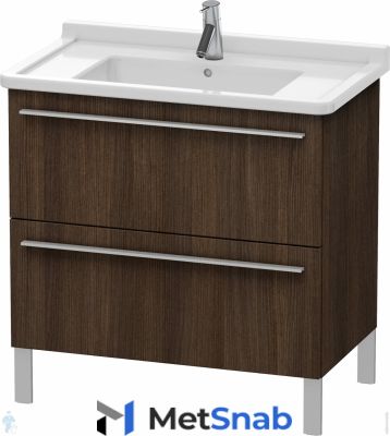 Тумба под умывальник Duravit X-Large 800х668х470 напольная, 2 ящика, каштан XL653605353