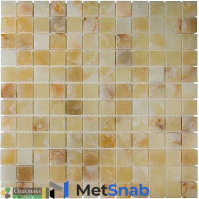 Каменная мозаика Chakmaks Anatolian Stone 23X23 Мозаика из оникса 23х23*10 мм LIGHT HONEY ONYX (м2)