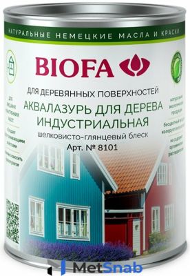 для наружных работ Biofa Германия BIOFA 8101 Аквалазурь для дерева, индустриальная, Бесцветная (10л)