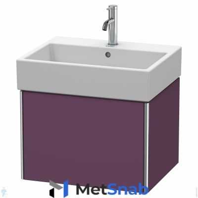 Тумба под раковину Duravit XSquare 584х397х460 подвесная, 1 ящик, лиловый XS409309494