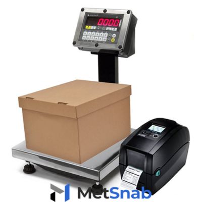 Весы платформенные мера ПВм-3/150-П Print (400х400), с подключением принтера этикеток