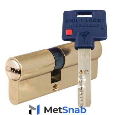 Механизм цилиндровый Mul-T-Lock Interactive+ (55х80) кл/кл Латунь