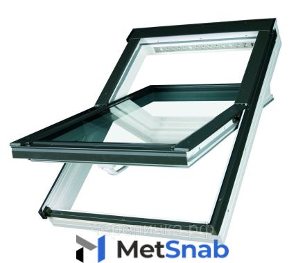 Мансардное окно Fakro PTP U4 PROFI ПВХ двухкамерным стеклопакетом (78*118)