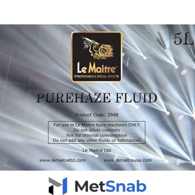 Жидкость для генераторов тумана Le Maitre PUREHAZE FLUID 5L ex- STADIUM HAZE FLUID 5L