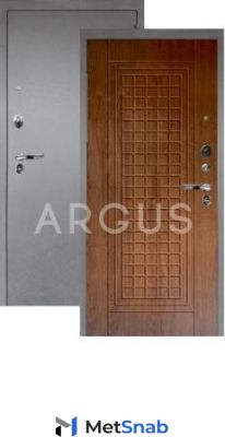 Входная дверь Argus/Аргус люкс про альма ДУБ золотой/серебро антик 2050x870 левая
