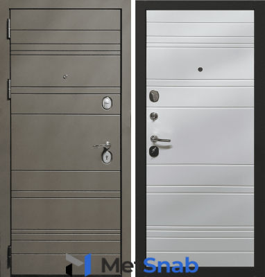 Входная металлическая дверь Берсеркер Квартирная FLAT STOUT X 40 в цвете Силк куантро / Белый |Полотно 120 мм, Металл 1.2 мм, Вес 87 кг (Товар № ZF194442), Размер 205*86 Пр.