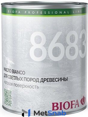 Масло для Светлых Пород Древесины Biofa Bianco 8683 10л Бесцветное / Биофа 8683