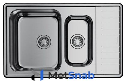 Врезная кухонная мойка OMOIKIRI Sagami 79-2-IN 79х50см нержавеющая сталь