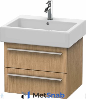 Тумба под раковину Duravit X-Large 550х448х443 подвесная, 2 ящика, дуб европейский XL634405252