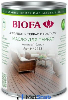 Масла для террас Biofa Германия BIOFA 3753 Масло для террас, Базальт (10л)