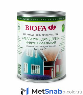 Biofa 8101 Аквалазурь для дерева, индустриальная (10 л)