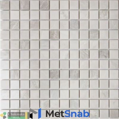 Мраморная мозаика Chakmaks Anatolian Stone 23X23 Мозаика из мрамора 23х23*10 мм ICE-NORDIC GREY (м2)