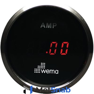 Амперметр с красным светодиодным дисплеем Wema AMP-KIT-BS 12/24 В 52 мм