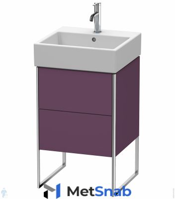 Тумба под раковину Duravit XSquare 484х491х460 напольная, 2 ящика, лиловый XS447209494