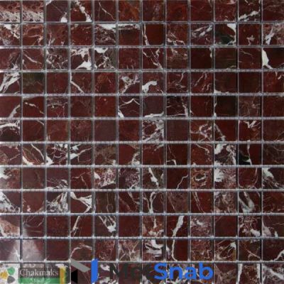 Мраморная мозаика Chakmaks Anatolian Stone 23X23 Мозаика из мрамора 23х23*10 мм ROSSO LEVANTO (м2)