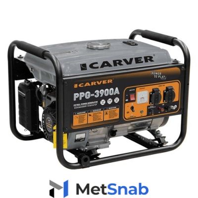 Бензиновый генератор CARVER PPG- 3900А, 220/12 В, 3.2кВт [01.020.00012]