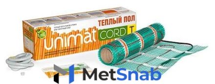 Нагревательный мат Unimat Cord T 200Вт/м2 8м2 1600Вт