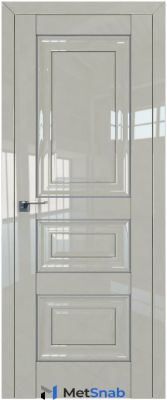 Глянцевая дверь экошпон PROFIL DOORS 25L (Галька люкс)