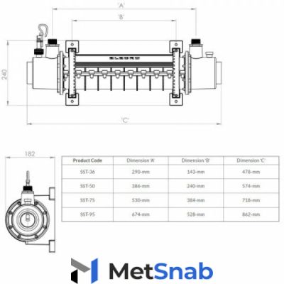 Теплообменник Elecro SST 75 кВт Titan