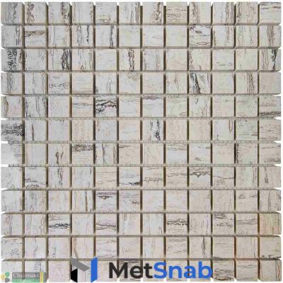 Мраморная мозаика Chakmaks Anatolian Stone 23X23 Мозаика из мрамора 23х23*10 мм VANILLA WOOD (м2)