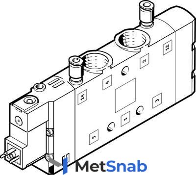 Распределитель с электроуправлением Festo CPE24-M2H-5LS-3/8