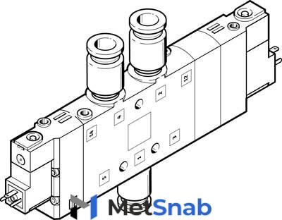 Распределитель с электроуправлением Festo CPE24-M3H-5/3G-QS-10