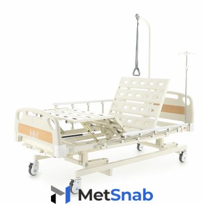 Кровать механическая med-mos e-31 (мм-3014н-00) (3 функции) с ростоматом и полкой