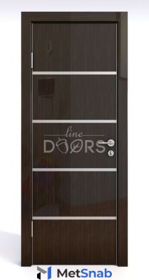 Дверная Линия Шумоизоляционная дверь 42 Дб модель 605 цвет глянец Венге 800х2000