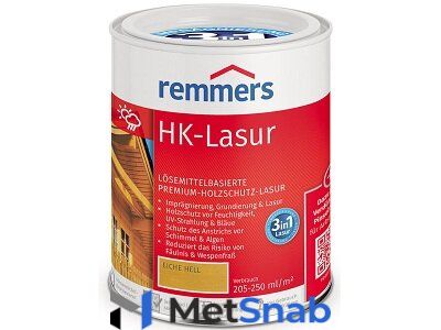 Remmers Лазурь защитная для деревянных фасадов Реммерс / Remmers HK-Lasur (Цвет-Пиния / Pinie Объём-10 л.)