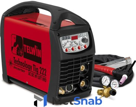 Сварочный аппарат Telwin Technology tig 222 ac/dc hf/lift vrd + tig acc (852054)