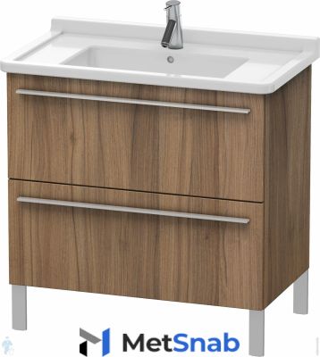 Тумба под умывальник Duravit X-Large 800х668х470 напольная, 2 ящика, орех XL653607979